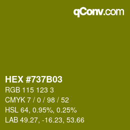 カラーコード: HEX #737B03 | qconv.com