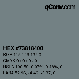 Color code: HEX #73818400 | qconv.com