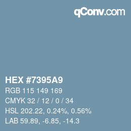 Color code: HEX #7395A9 | qconv.com