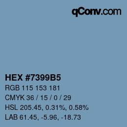 Color code: HEX #7399B5 | qconv.com