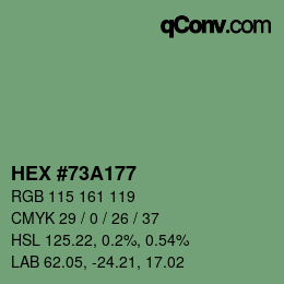 Color code: HEX #73A177 | qconv.com