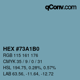 Color code: HEX #73A1B0 | qconv.com