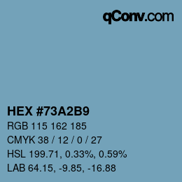 Color code: HEX #73A2B9 | qconv.com