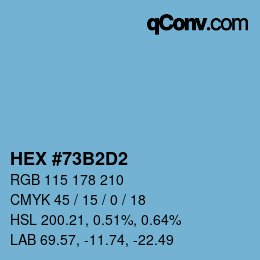 カラーコード: HEX #73B2D2 | qconv.com