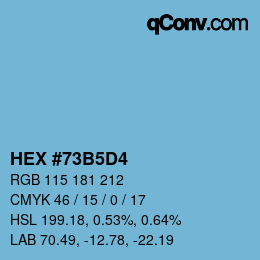 Color code: HEX #73B5D4 | qconv.com