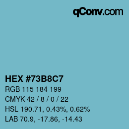 Color code: HEX #73B8C7 | qconv.com