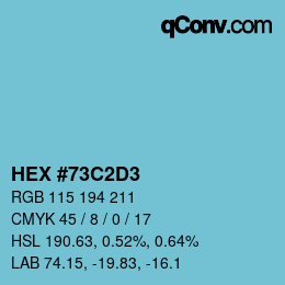 Color code: HEX #73C2D3 | qconv.com