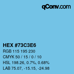 Color code: HEX #73C3E6 | qconv.com