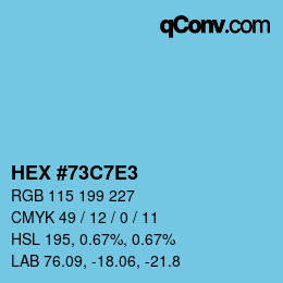 Color code: HEX #73C7E3 | qconv.com
