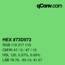 Color code: HEX #73D973 | qconv.com