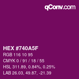 Código de color: HEX #740A5F | qconv.com
