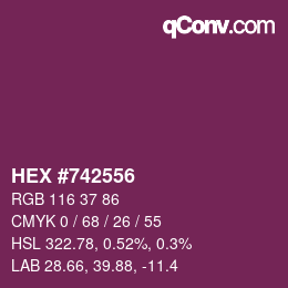 Color code: HEX #742556 | qconv.com