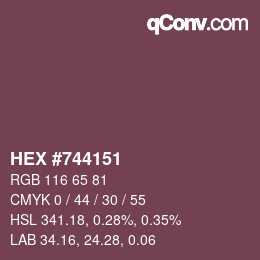 Color code: HEX #744151 | qconv.com