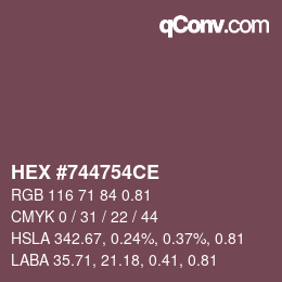 Código de color: HEX #744754CE | qconv.com