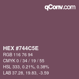 Código de color: HEX #744C5E | qconv.com