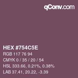 Código de color: HEX #754C5E | qconv.com