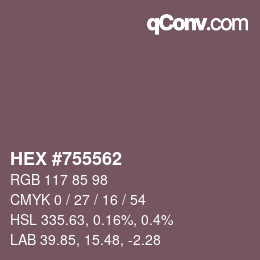 Color code: HEX #755562 | qconv.com