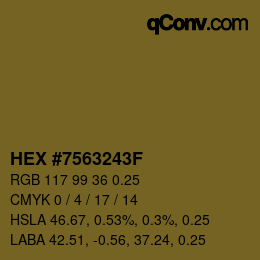 Código de color: HEX #7563243F | qconv.com