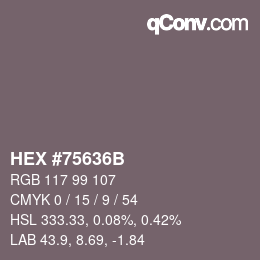 Código de color: HEX #75636B | qconv.com