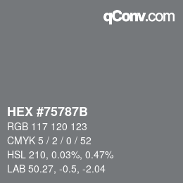 Código de color: HEX #75787B | qconv.com