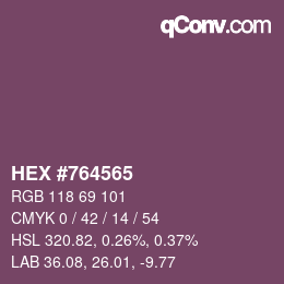 Color code: HEX #764565 | qconv.com