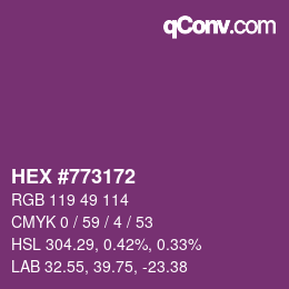 Color code: HEX #773172 | qconv.com