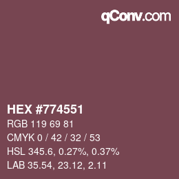 Color code: HEX #774551 | qconv.com