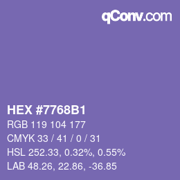 Código de color: HEX #7768B1 | qconv.com