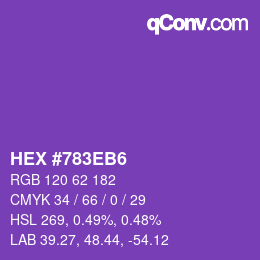 Color code: HEX #783EB6 | qconv.com