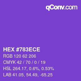 Color code: HEX #783ECE | qconv.com