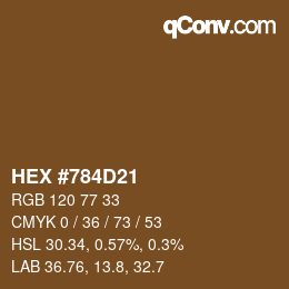 Color code: HEX #784D21 | qconv.com