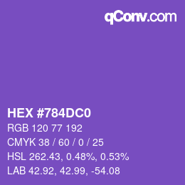Color code: HEX #784DC0 | qconv.com