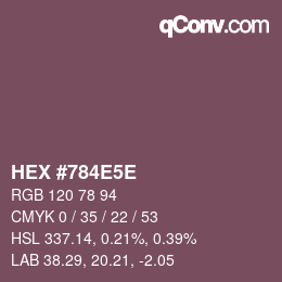 Color code: HEX #784E5E | qconv.com