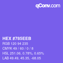 Color code: HEX #785EEB | qconv.com