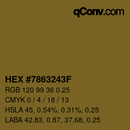 Farbcode: HEX #7863243F | qconv.com