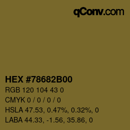 Farbcode: HEX #78682B00 | qconv.com