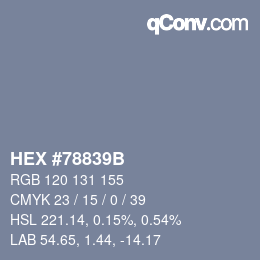 颜色代码: HEX #78839B | qconv.com