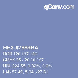 Código de color: HEX #7889BA | qconv.com