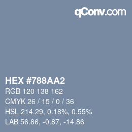 カラーコード: HEX #788AA2 | qconv.com
