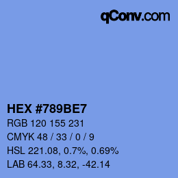 Color code: HEX #789BE7 | qconv.com