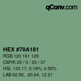 Color code: HEX #78A181 | qconv.com