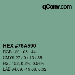 Color code: HEX #78A590 | qconv.com