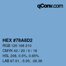 Color code: HEX #78A8D2 | qconv.com