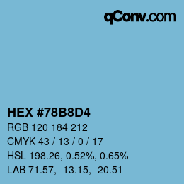 Color code: HEX #78B8D4 | qconv.com