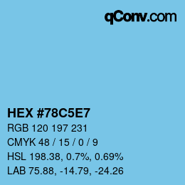 Color code: HEX #78C5E7 | qconv.com