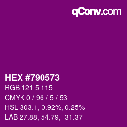 カラーコード: HEX #790573 | qconv.com