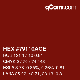 カラーコード: HEX #79110ACE | qconv.com
