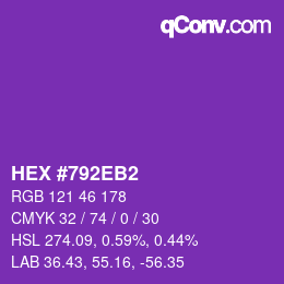 Color code: HEX #792EB2 | qconv.com