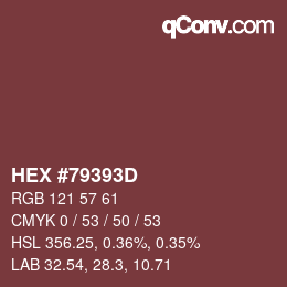 Código de color: HEX #79393D | qconv.com