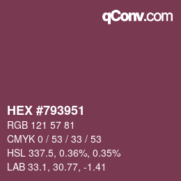 Color code: HEX #793951 | qconv.com